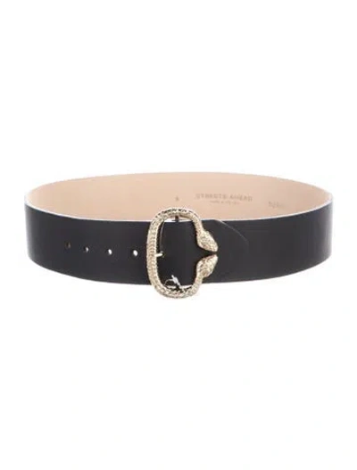 Pre-owned Streets Ahead Leather Waist Belt In Black