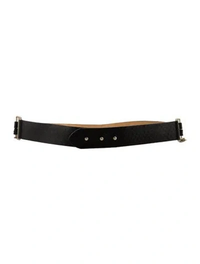 Pre-owned Streets Ahead Leather Waist Belt In Black