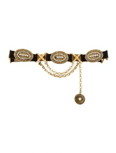Pre-owned Streets Ahead Leather Waist Belt In Black