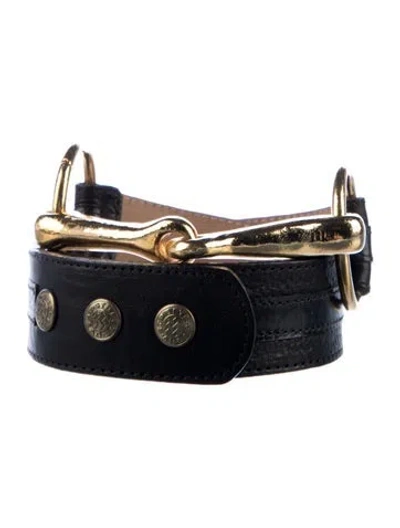 Pre-owned Streets Ahead Leather Waist Belt In Black/neutrals