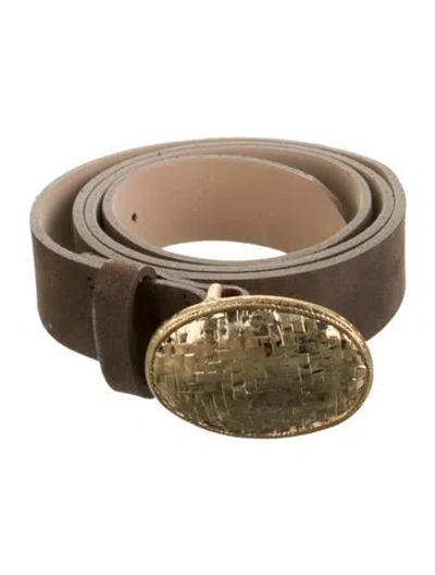 Pre-owned Streets Ahead Leather Waist Belt In Brown