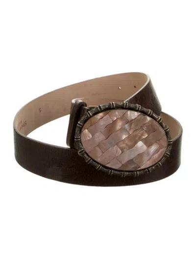 Pre-owned Streets Ahead Leather Waist Belt In Brown