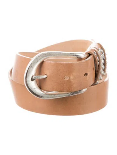 Pre-owned Streets Ahead Leather Waist Belt In Neutrals