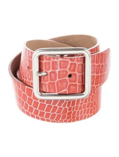 Pre-owned Streets Ahead Leather Waist Belt In Red