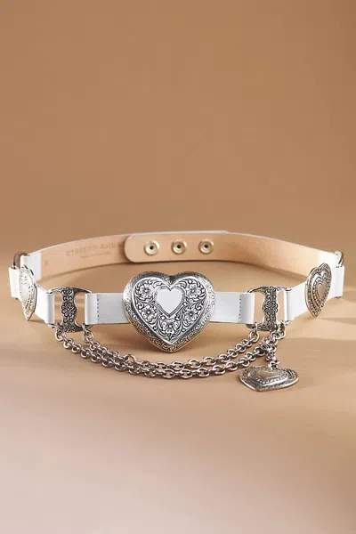 Streets Ahead Mia Heart Belt In Metallic