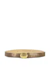 Streets Ahead Oval-buckle Belt In Gold
