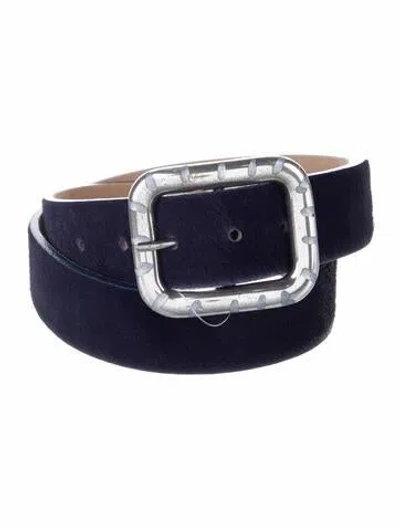 Pre-owned Streets Ahead Ponyhair Belt In Blue