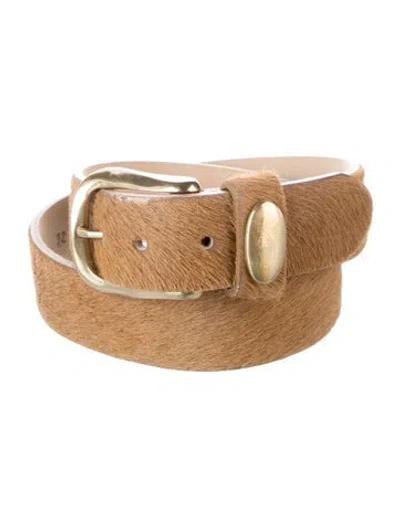Pre-owned Streets Ahead Ponyhair Belt In Brown