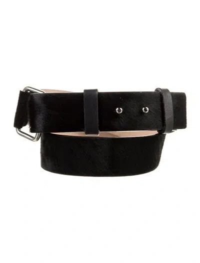 Pre-owned Streets Ahead Ponyhair Waist Belt In Black
