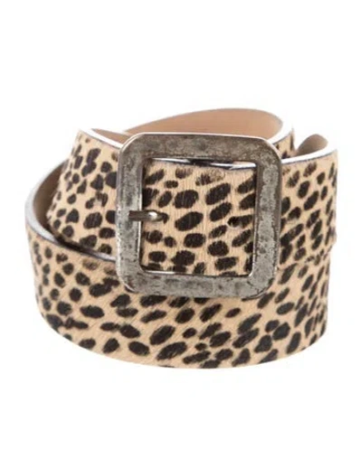 Pre-owned Streets Ahead Ponyhair Waist Belt In Brown