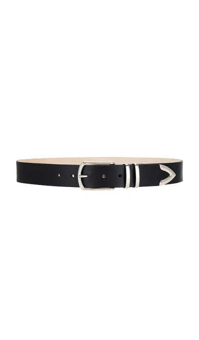 Streets Ahead Silver Finish Belt In Black