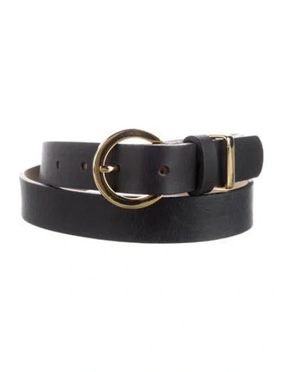 Pre-owned Streets Ahead Skinny Leather Belt In Black