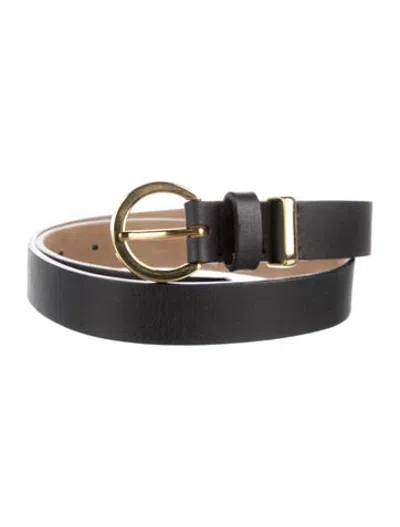 Pre-owned Streets Ahead Skinny Leather Belt In Black