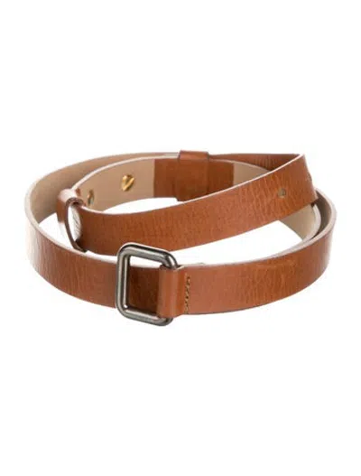 Pre-owned Streets Ahead Skinny Leather Belt In Brown