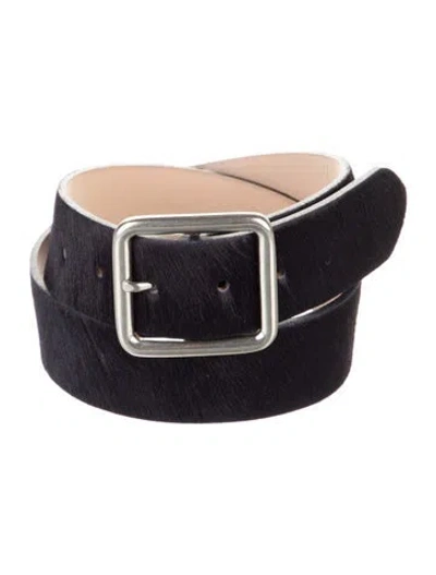 Pre-owned Streets Ahead Skinny Ponyhair Belt In Blue