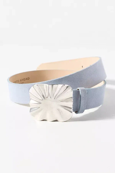 Streets Ahead Statement Buckle Belt In Blue