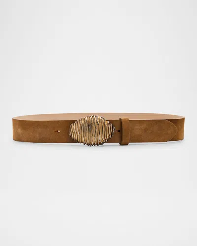 Streets Ahead Suede Belt In Brown
