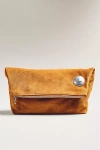 Streets Ahead Suede Clutch In Orange