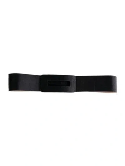 Pre-owned Streets Ahead Wide Leather Belt In Black