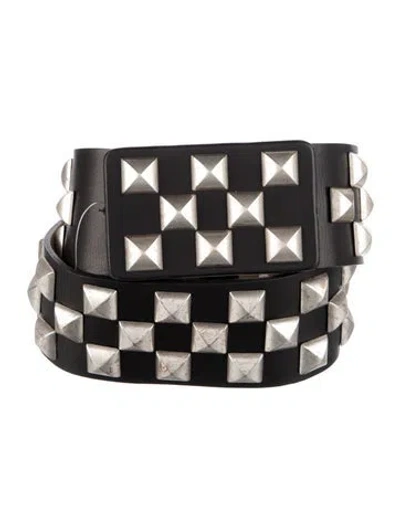 Pre-owned Streets Ahead Wide Leather Belt In Black