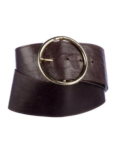 Pre-owned Streets Ahead Wide Leather Belt In Brown
