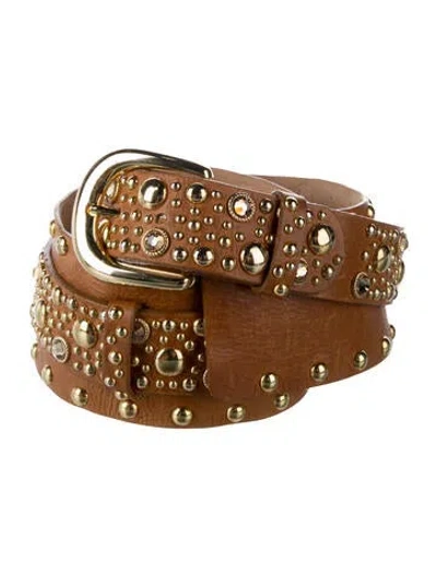 Pre-owned Streets Ahead Wide Leather Waist Belt In Brown