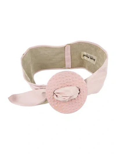 Pre-owned Streets Ahead Wide Leather Waist Belt In Pink