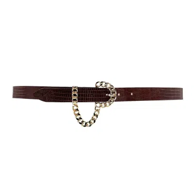 Streets Ahead Women's Joi Belt In Brown In Burgundy