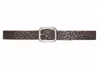 Streets Ahead Women Leather  Belt In Charcoal Leopard In Multi