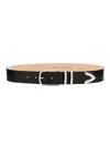 Streets Ahead River Leather Belt In Gray