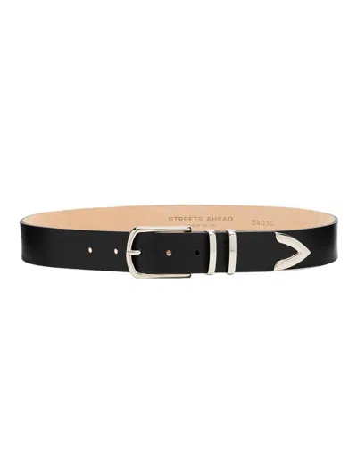 Streets Ahead Women's River Leather Belt In Gray