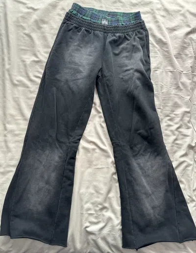 Pre-owned Streetwear Double Waist Flare Sweatpants In Black