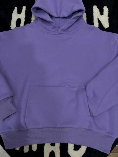 Pre-owned Streetwear Human Blank Hoodies 1800gsm In Purple