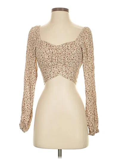 Pre-owned Streetwear Society 3/4 Sleeve Blouse In Tan