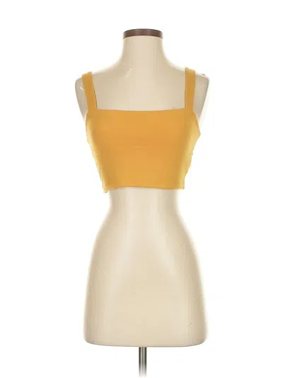 Pre-owned Streetwear Society Sleeveless Top Yellow Square Neckline Tops