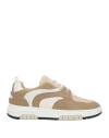 Streim Man Sneakers Beige Size 9 Leather, Textile Fibers