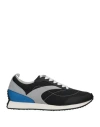 Streim Man Sneakers Black Size 9 Leather, Textile Fibers In Black