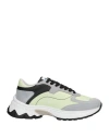 Streim Man Sneakers Light Grey Size 9 Leather, Textile Fibers In Grey