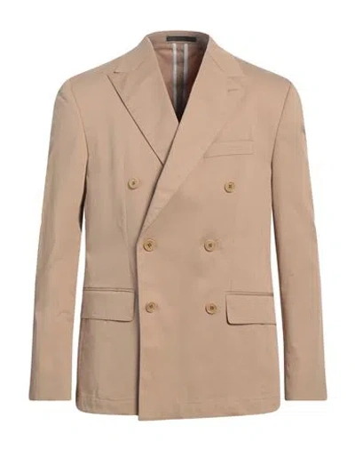 Strellson Man Blazer Sand Size 42 Cotton, Elastane In Beige