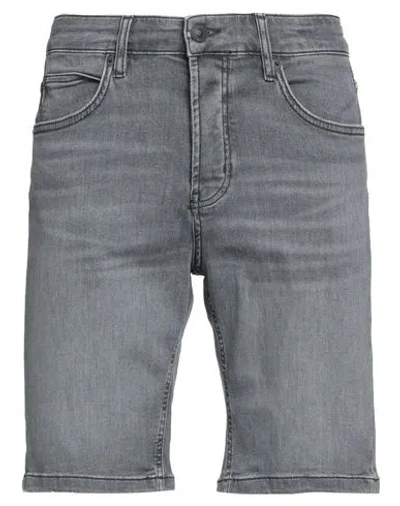 Strellson Man Denim Shorts Grey Size 32 Cotton, Polyester, Elastane