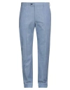 Strellson Man Pants Light Blue Size 38l Cotton, Wool, Viscose, Linen, Elastane