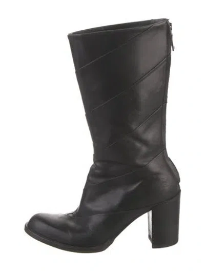 Pre-owned Strenesse Leather Boots In Black