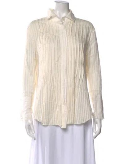 Pre-owned Strenesse Long Sleeve Blouse In Neutral