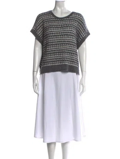 Pre-owned Strenesse Patterned Crew Neck Sweater In Multicolor