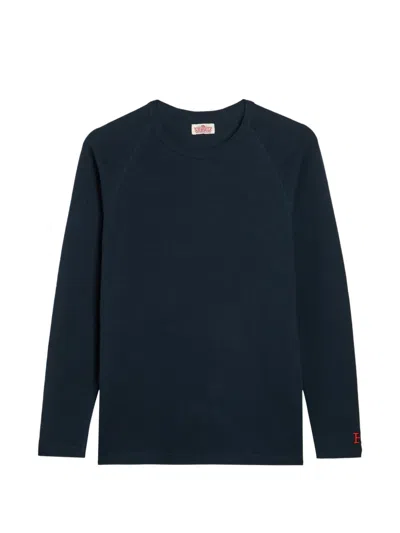 Stretch Long-sleeve T-shirt In Blue