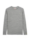 Stretch Marl-effect Long-sleeve T-shirt In Gray