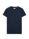 Stretch Ribbed T-shirt In Blue