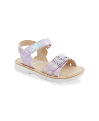 Stride Rite Kids' 360 Little Girls Colette Dual Adjusting Buckle And Strap For A Wider Fit Shoe In Iridescent