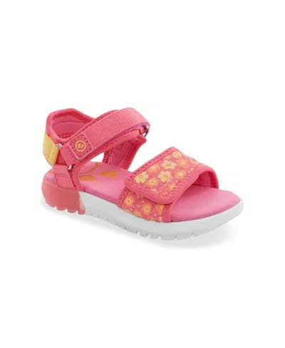 Stride Rite Kids' 360 Little Girls Kitt Dual Adjusting Buckle And Strap For A Wider Fit Shoe In Pink