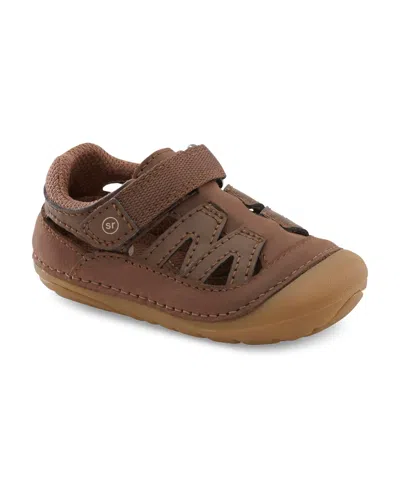 Stride Rite Kids' Little Boys Soft Motion Adam Leather Sandals In Brown